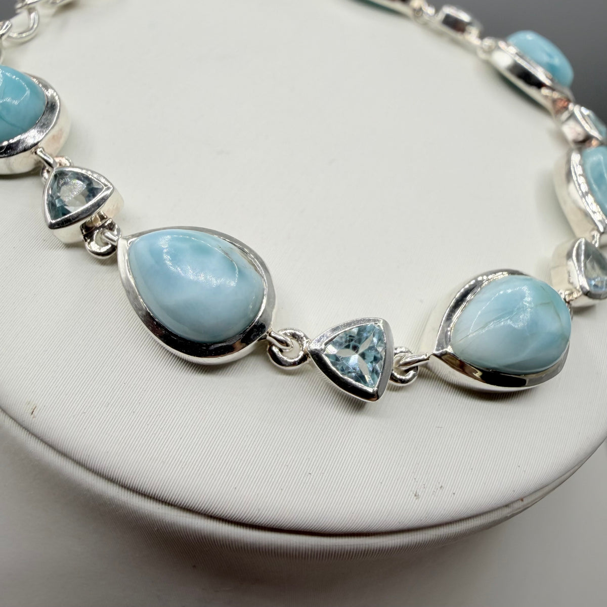 Bracciale Larimar e Topazio | Argento 925