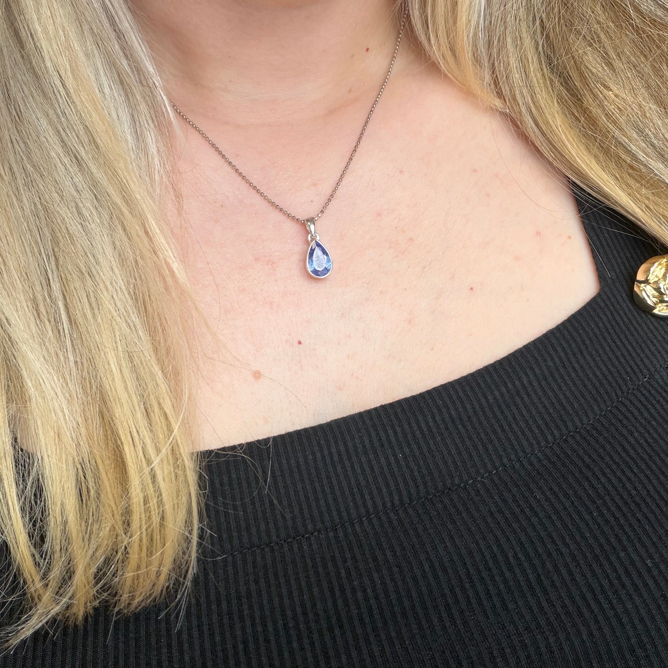 Ciondolo Tanzanite Argento 925 - a Goccia