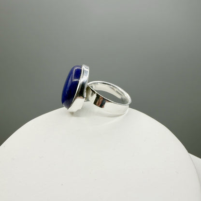 Anello Lapislazzuli Tondo - Argento 925