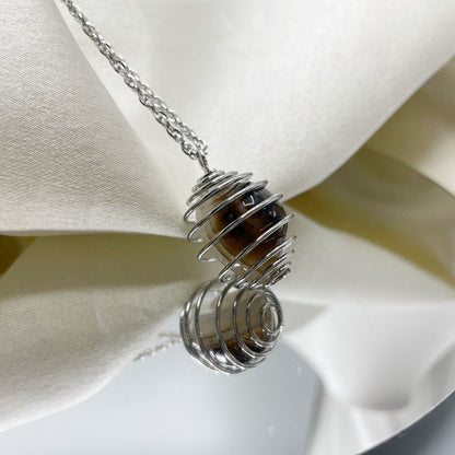 Collana Occhio di Shiva con Gabbietta - Acciaio Inossidabile