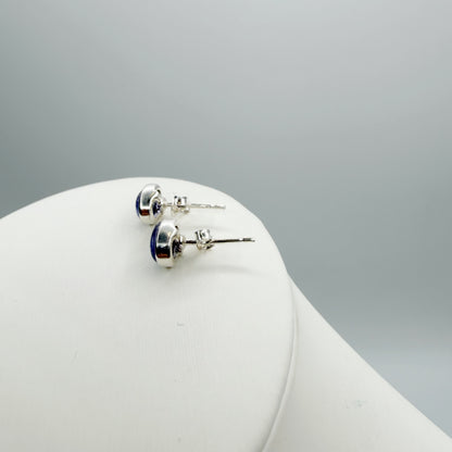 Orecchini a lobo Tanzanite - Argento 925 - Ovale