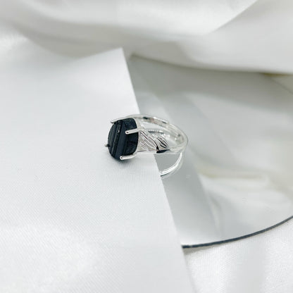 Anello Tormalina Grezza - Argento 925
