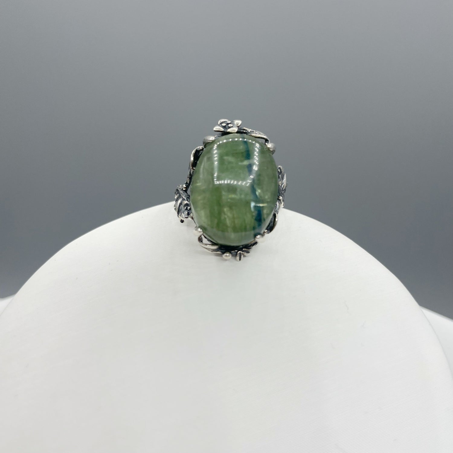Anello Cianite Verde e Argento 925