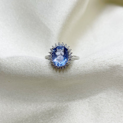 Anello Fluorite Blu - Argento 925