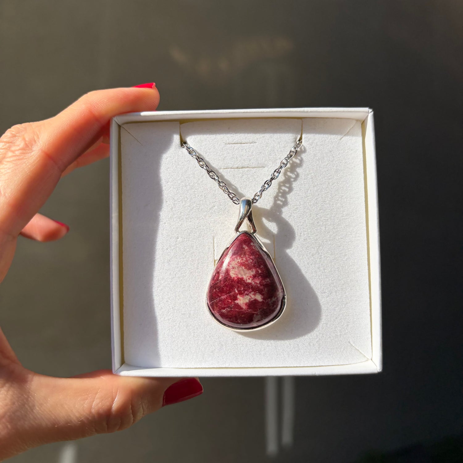 Ciondolo Thulite - Argento 925