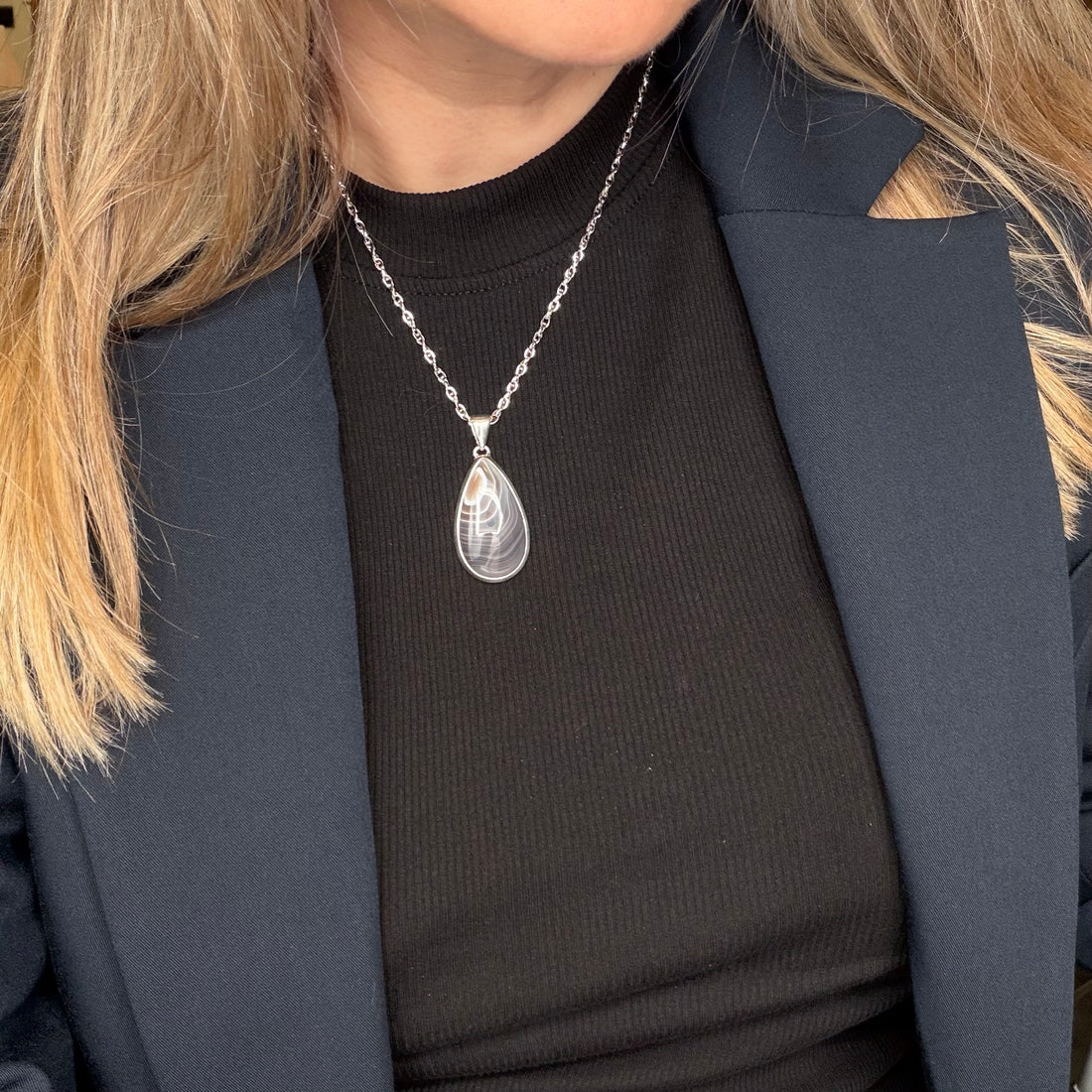 Ciondolo Occhio di Shiva - Argento 925 - A Goccia