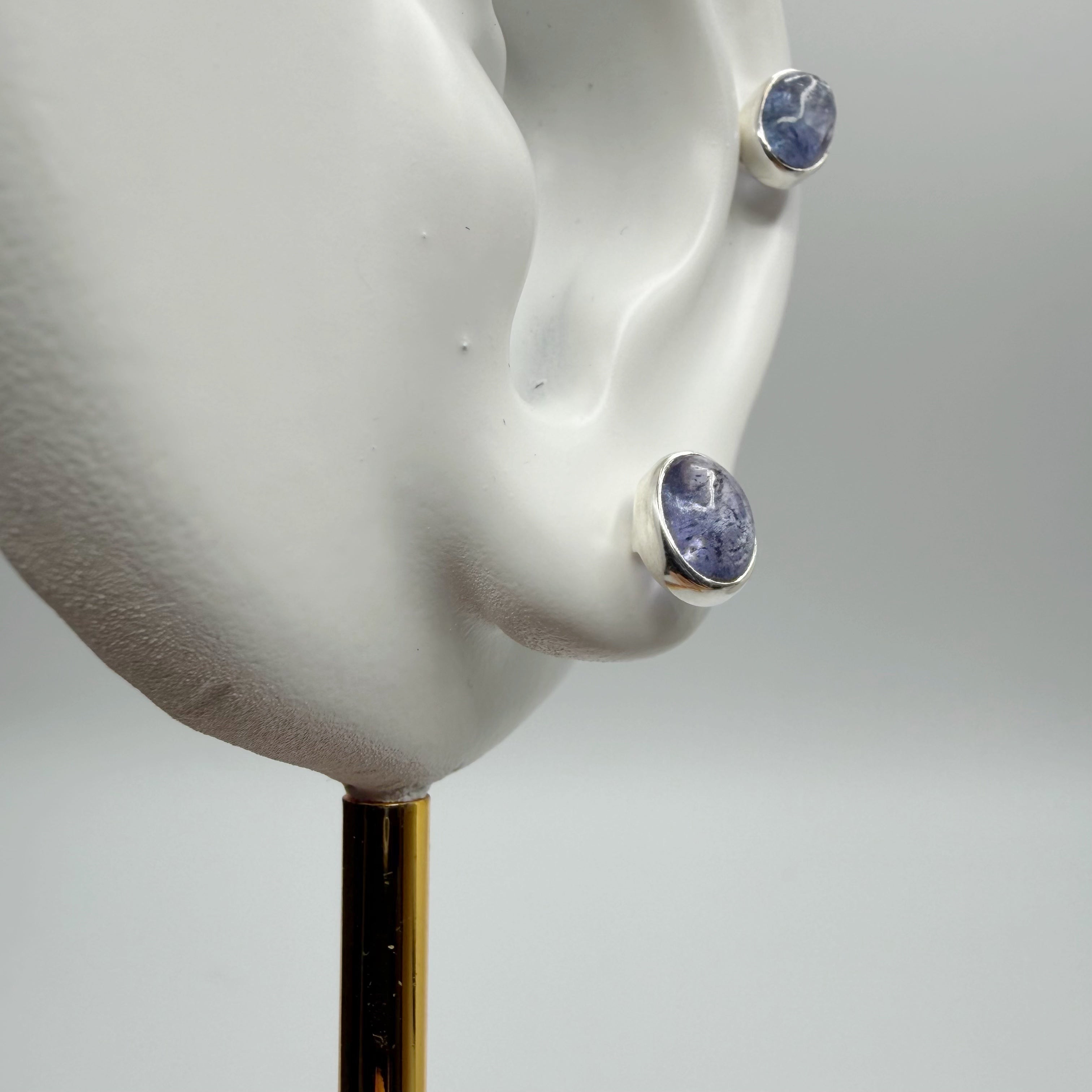 Orecchini a lobo Tanzanite - Argento 925 - Ovale