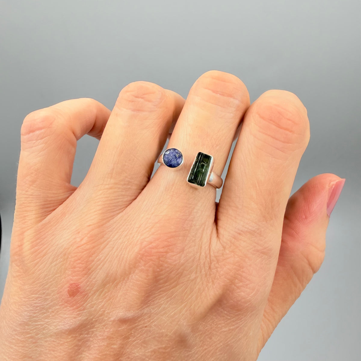 Anello Tormalina e Sodalite - Argento 925