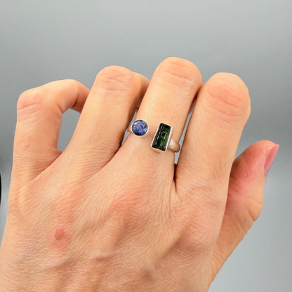 Anello Tormalina e Sodalite - Argento 925