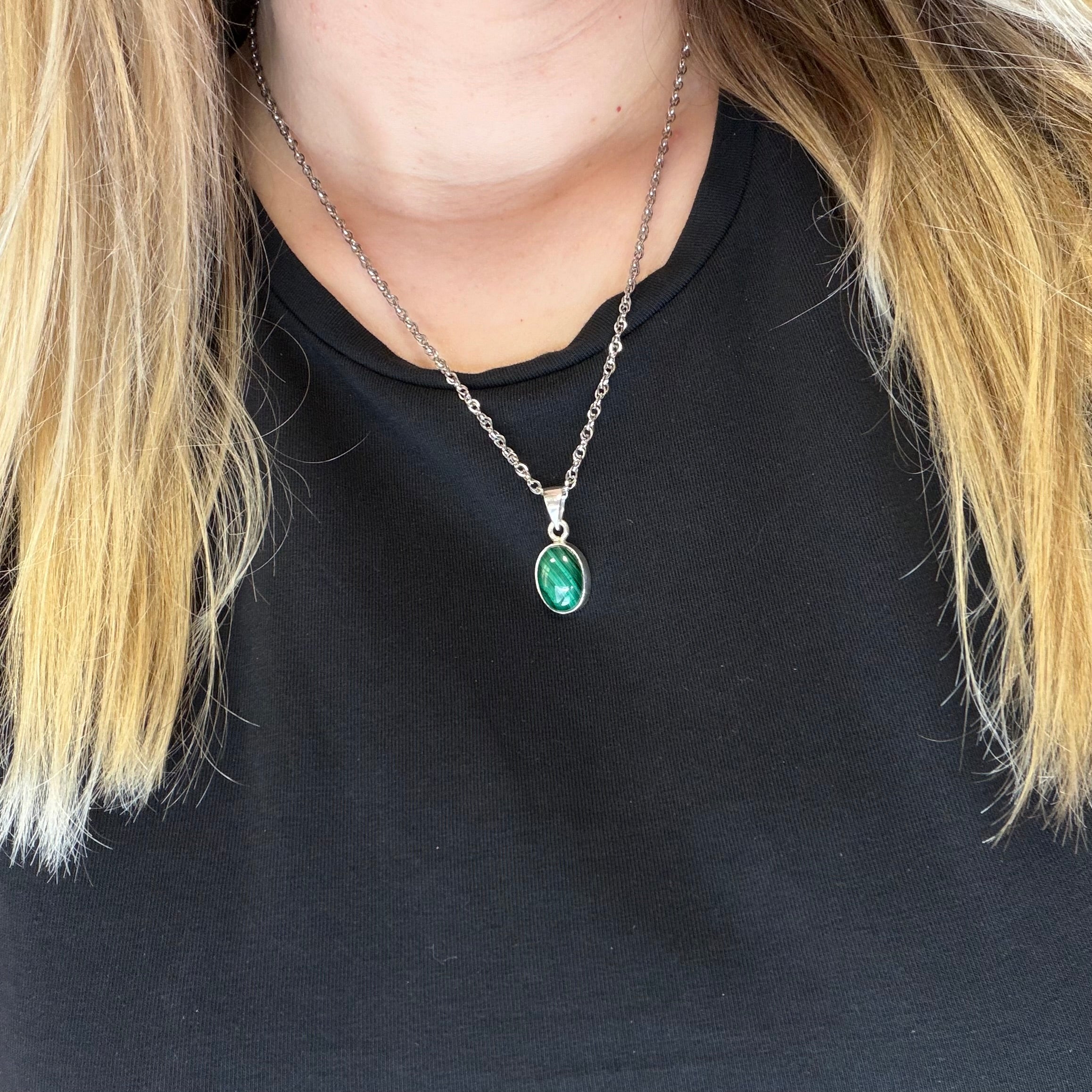Ciondolo Malachite - Argento 925