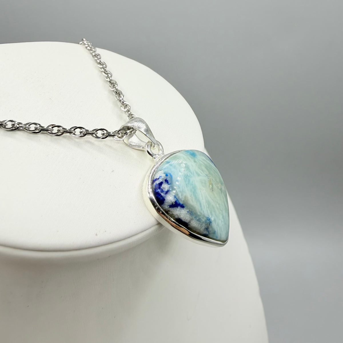 Ciondolo Afghanite e Argento 925 - Triangolo