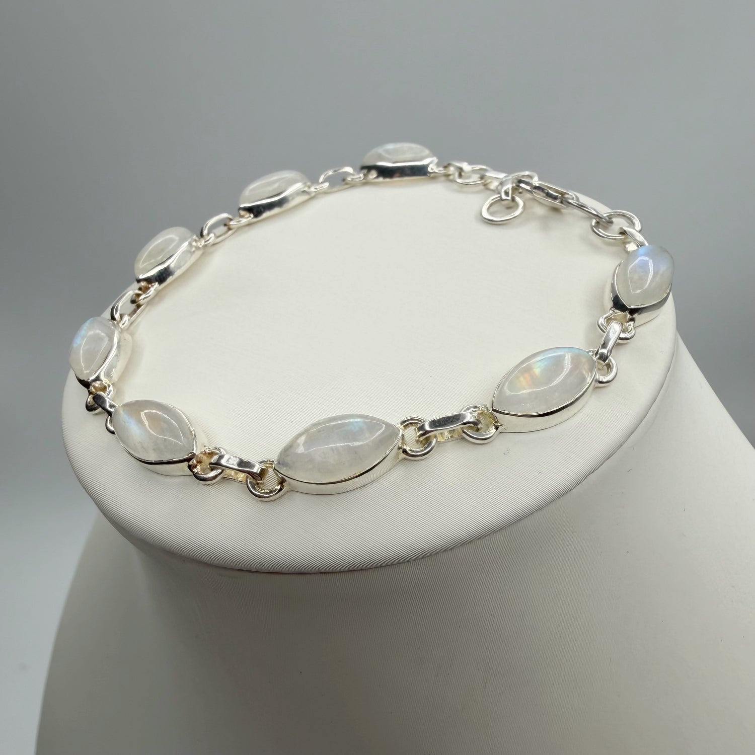 Bracciale Labradorite Bianca e Argento 925
