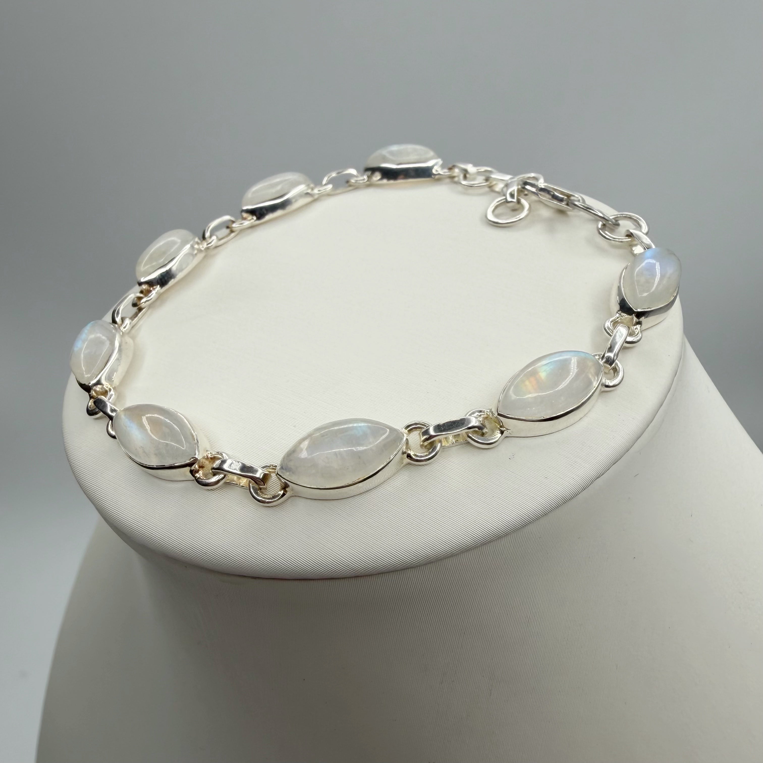 Bracciale Labradorite Bianca e Argento 925