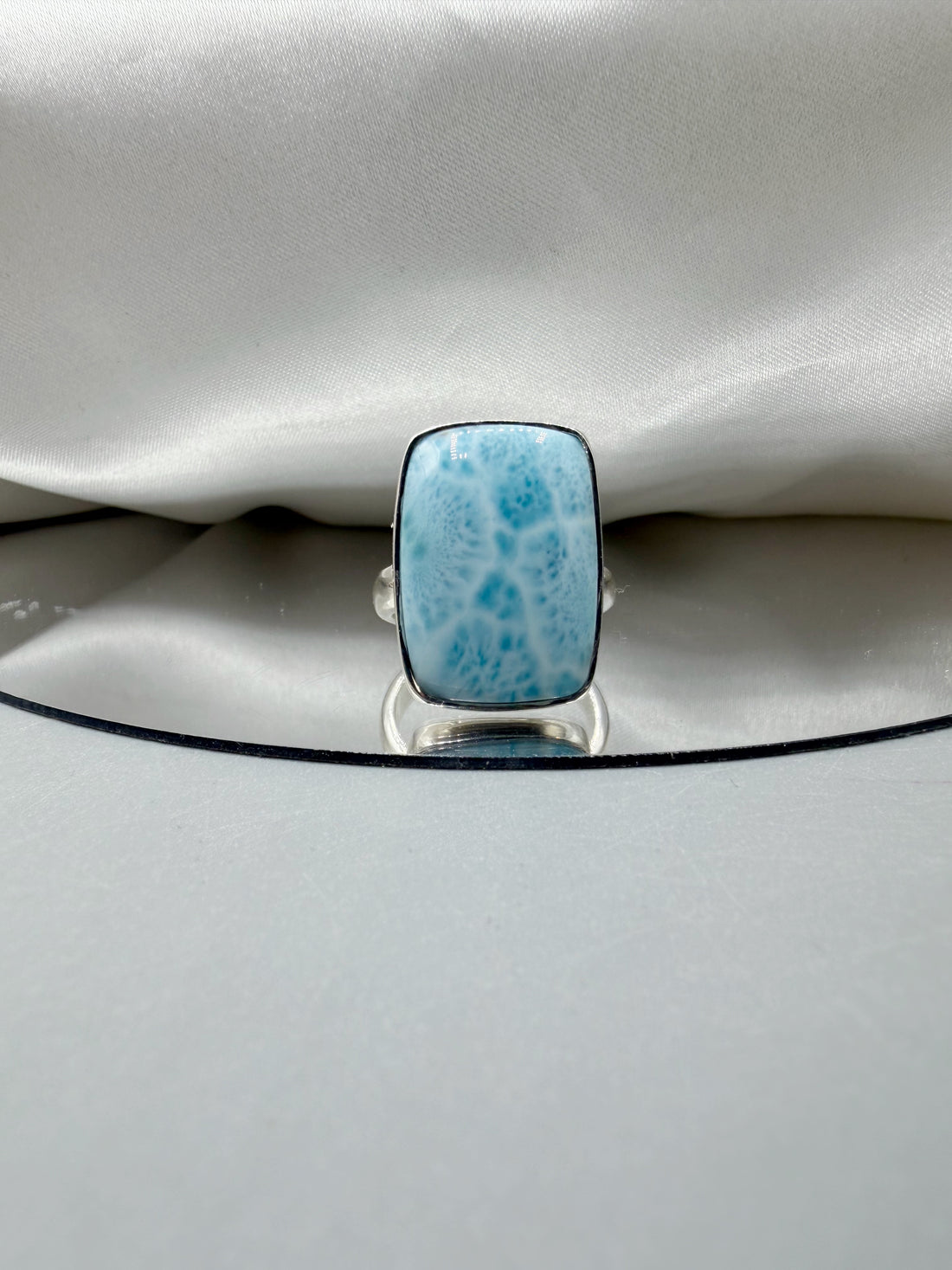 Anello Larimar Argento 925 - Rettangolare