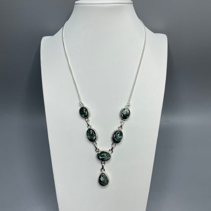 Collana Serafinite Verde Argento 925