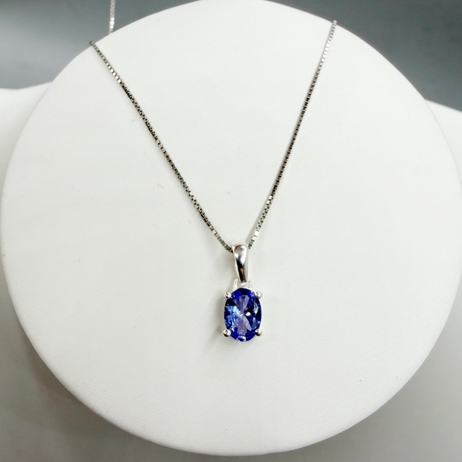 Ciondolo Punto Luce Tanzanite Argento 925 - Ovale