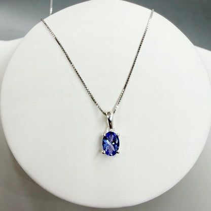 Ciondolo Punto Luce Tanzanite Argento 925 - Ovale