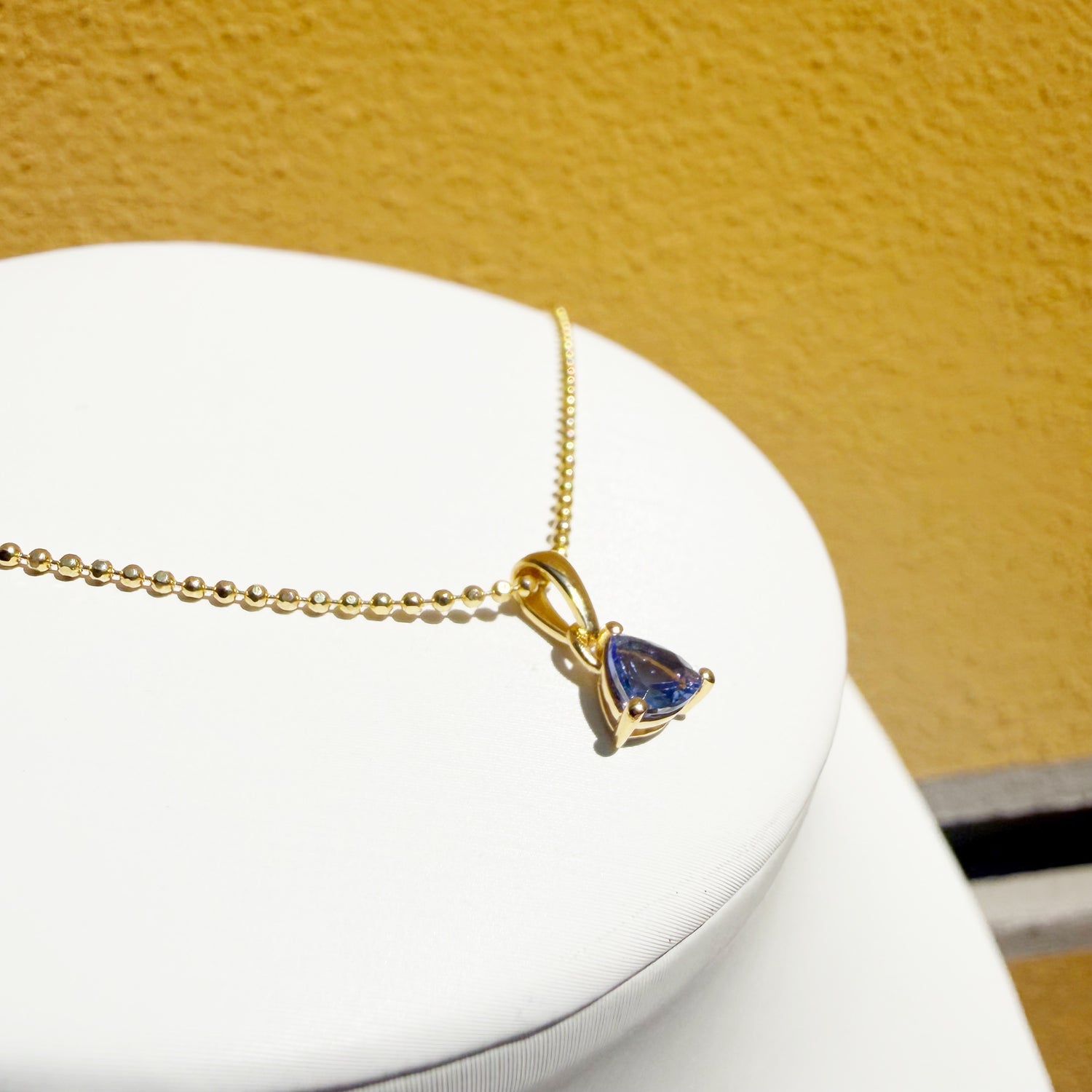Ciondolo Punto Luce Tanzanite - Argento 925 placcato Oro