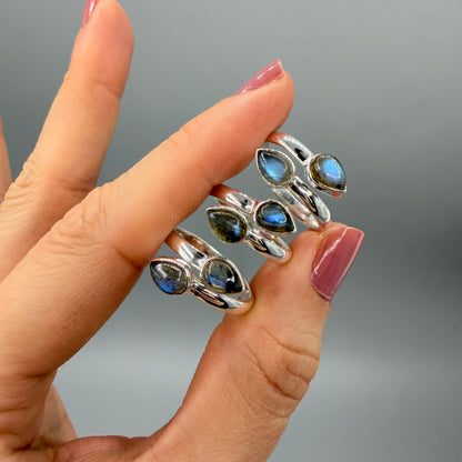 Anello Double Labradorite - Argento 925