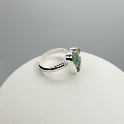 Anello Acquamarina e Labradorite Bianca - Argento 925