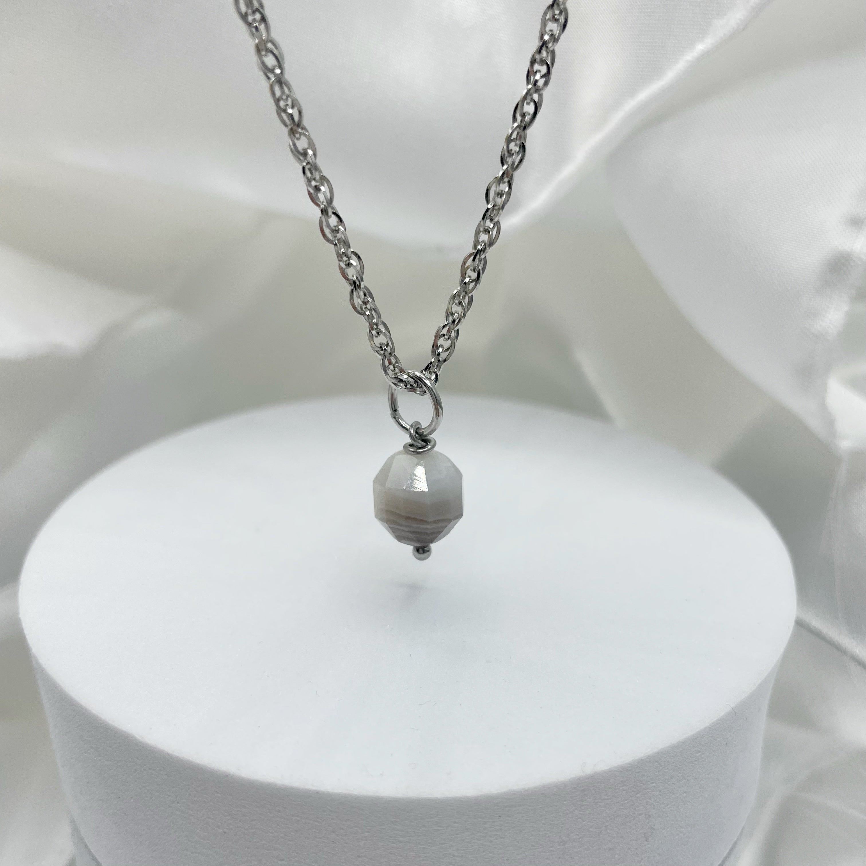 Collana Occhio di Shiva Sfaccettato - Acciaio inossidabile