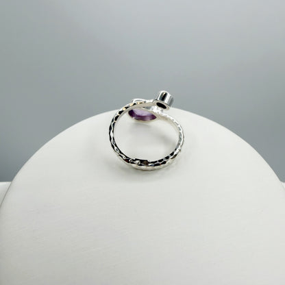Anello Ametista e Opale Australiano - Argento 925