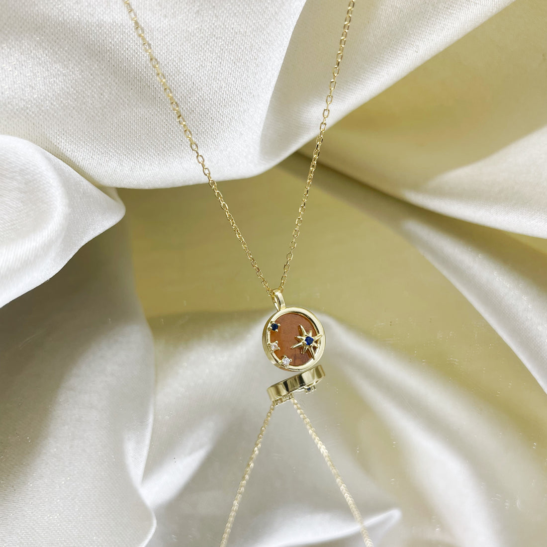 Ciondolo Starlight - Corniola e Argento 925 Gold