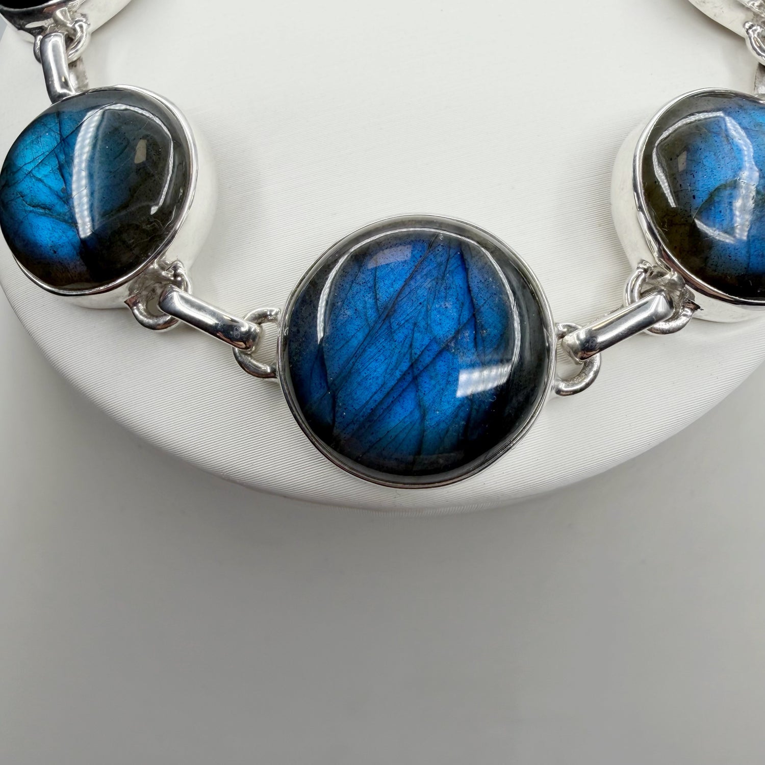 Bracciale Labradorite e Argento 925 - tondo