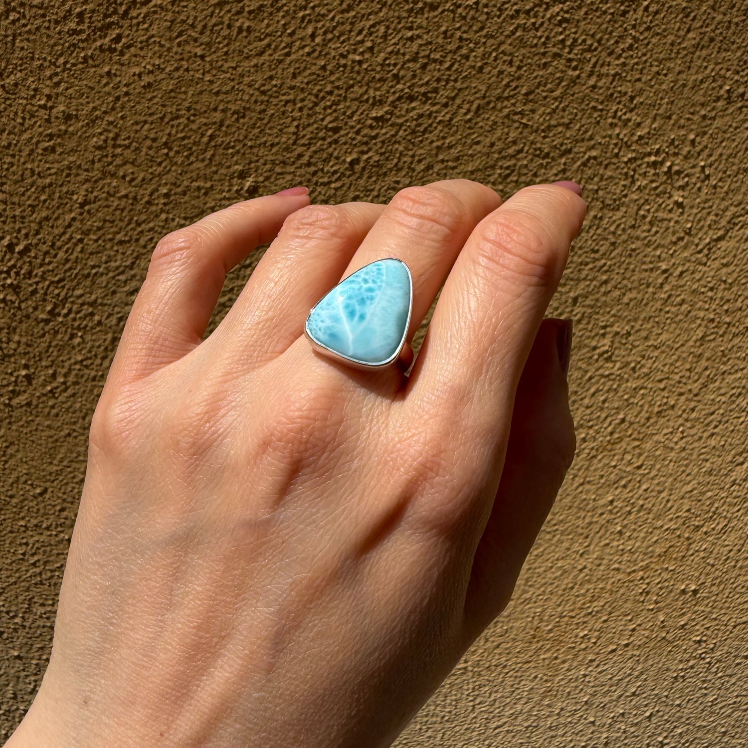 Anello Larimar Argento 925 - Triangolo