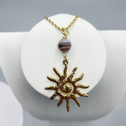 Collana Occhio di Shiva Sunshine - Acciaio inossidabile Gold