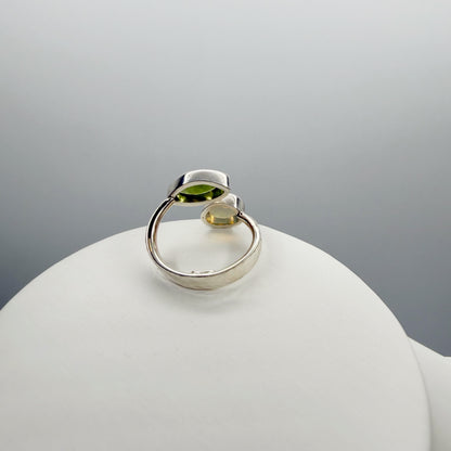Anello Peridoto e Opale Etiope - Argento 925