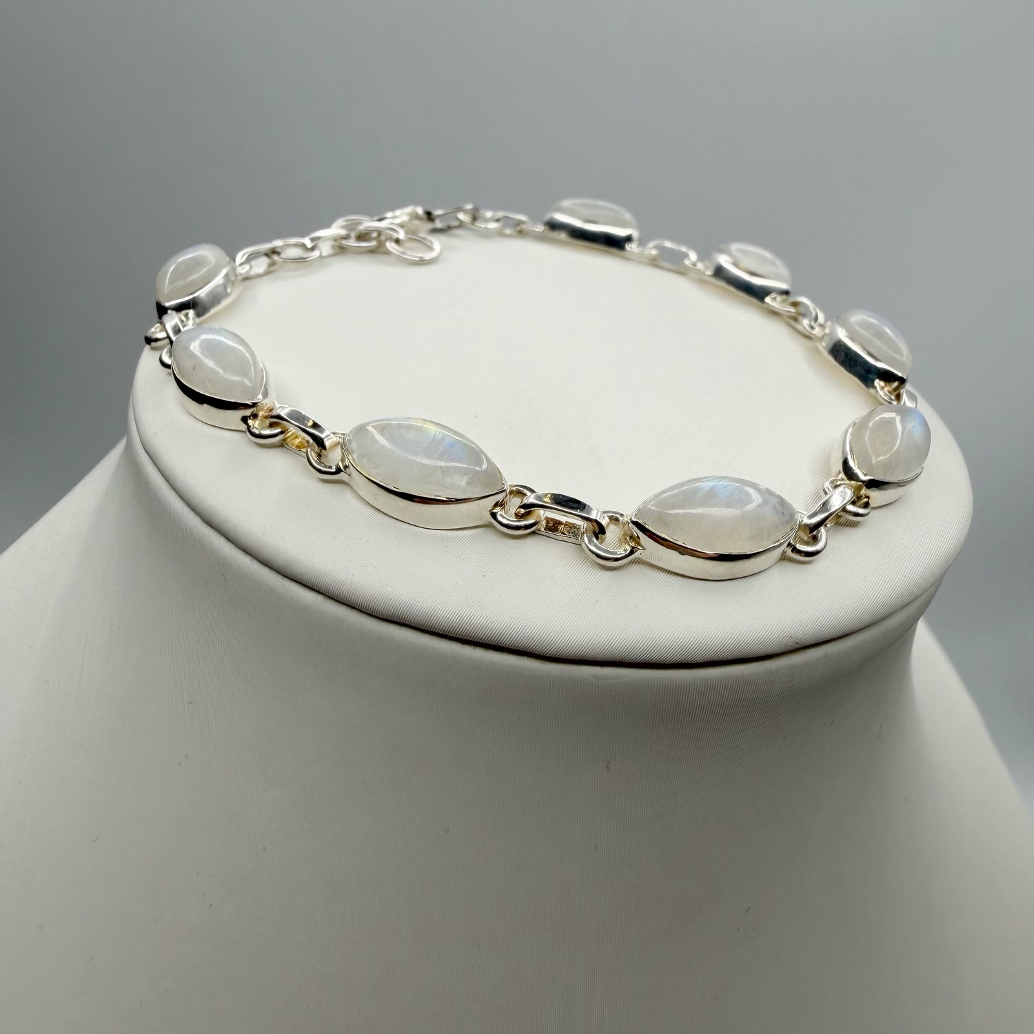 Bracciale Labradorite Bianca e Argento 925