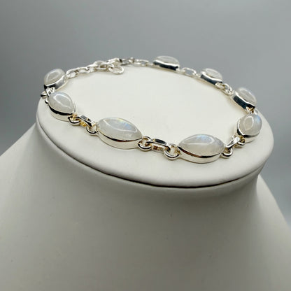 Bracciale Labradorite Bianca e Argento 925
