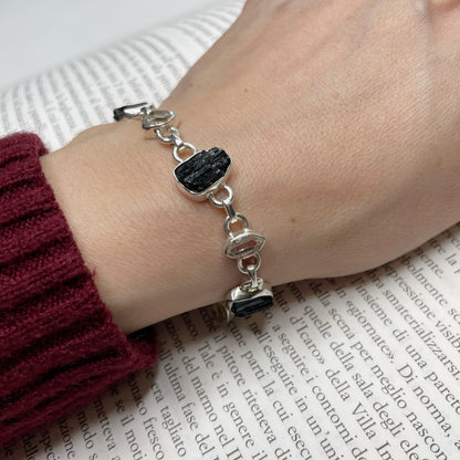 Bracciale Tormalina e Diamante Herkimer - Argento 925