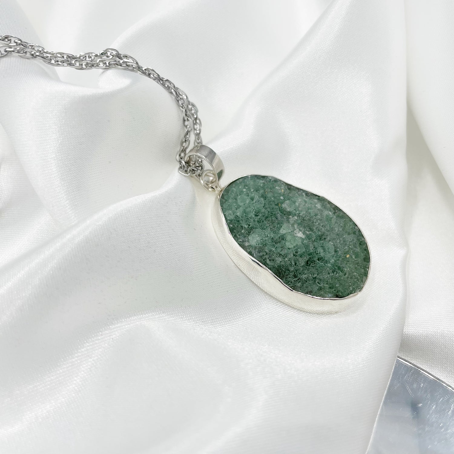 Ciondolo Drusa di Fluorite - Argento 925