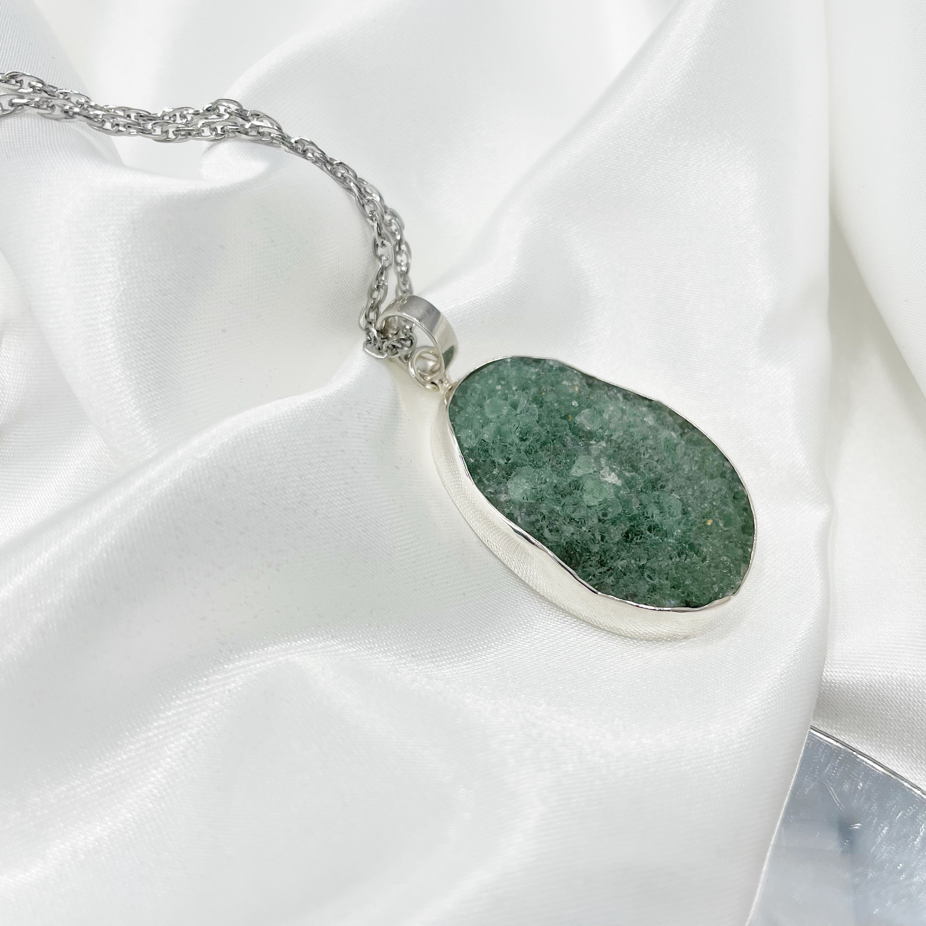 Ciondolo Drusa di Fluorite - Argento 925