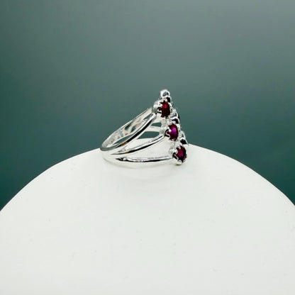 Anello Power - Granato e Argento 925