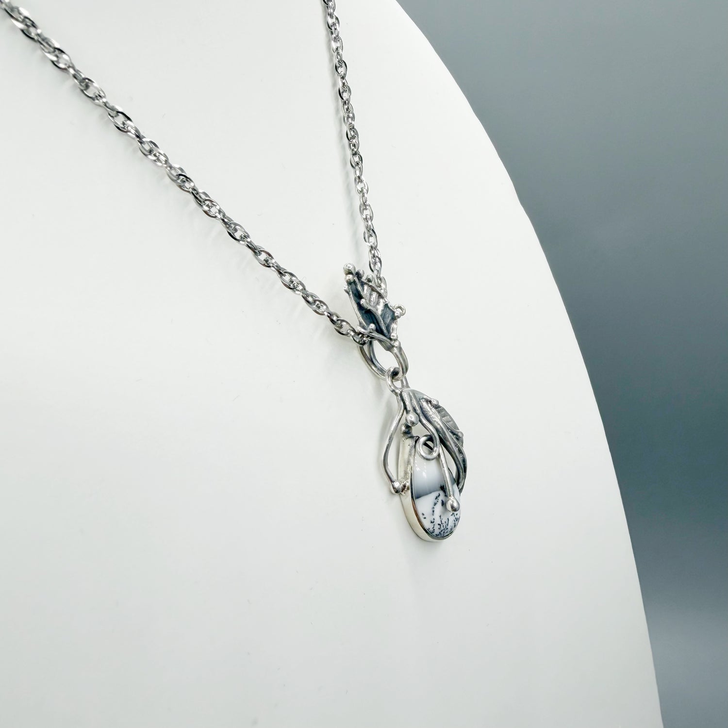 Ciondolo Opale Dendritico e Argento 925