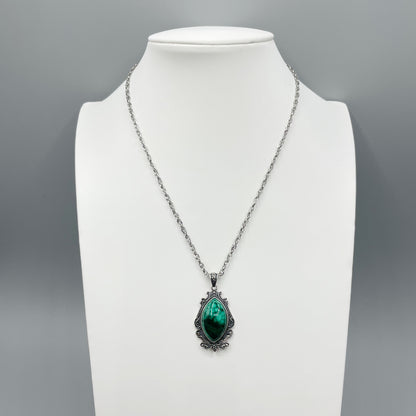Ciondolo Malachite Vintage - Argento 925
