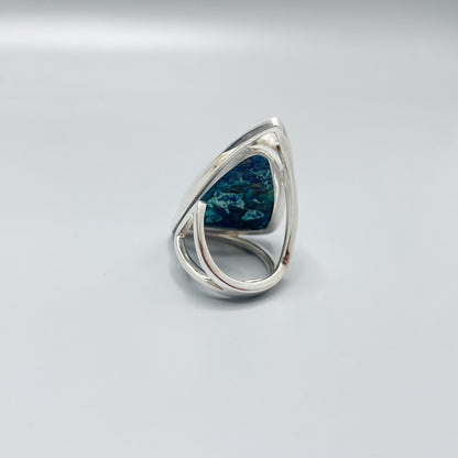 Anello Crisocolla e Argento 925