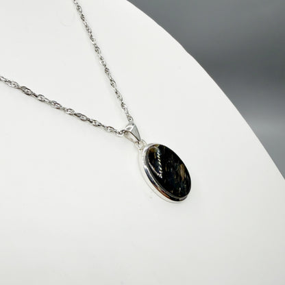 Ciondolo Nuummite Argento 925 - Ovale