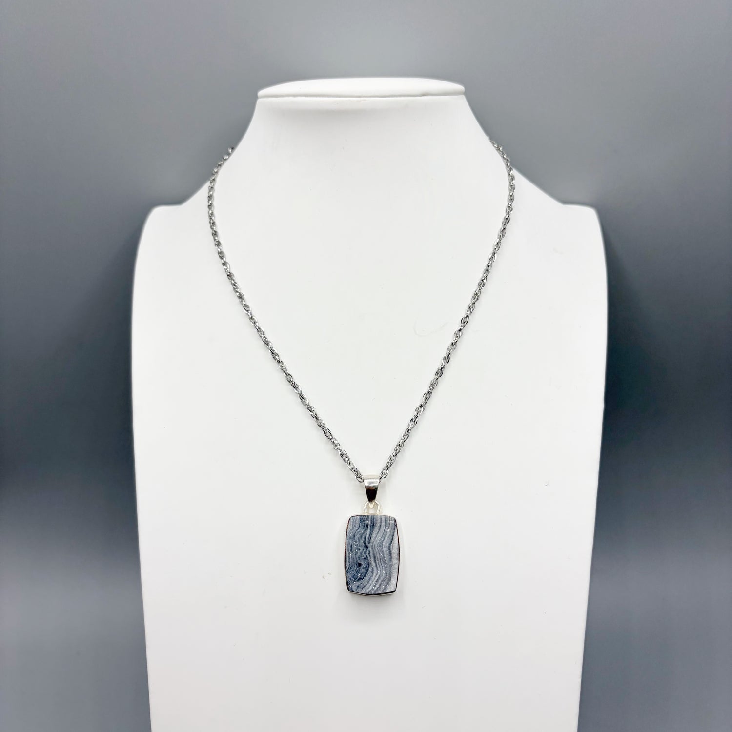 Ciondolo Desert Druzy Argento 925 - Rettangolare