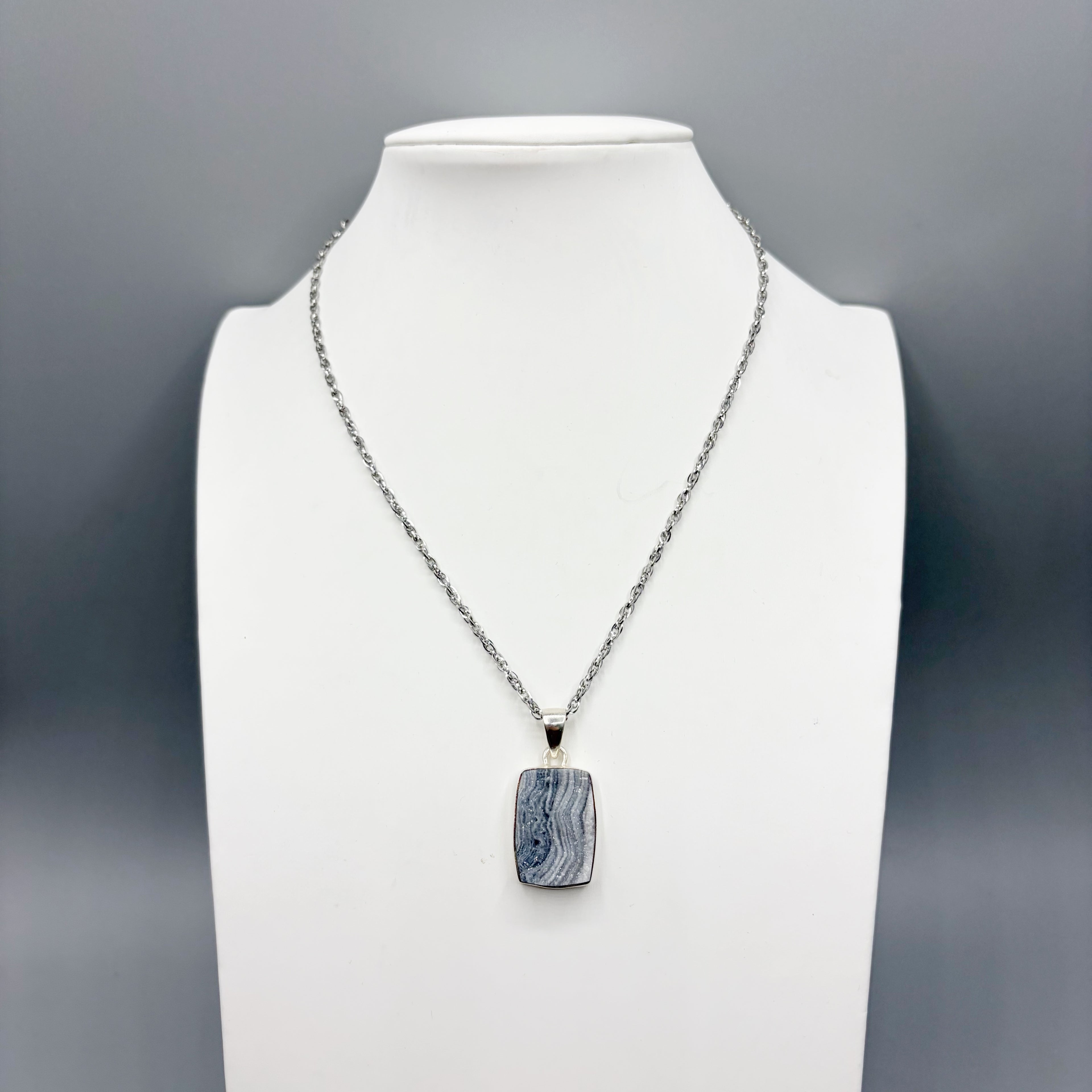 Ciondolo Desert Druzy Argento 925 - Rettangolare