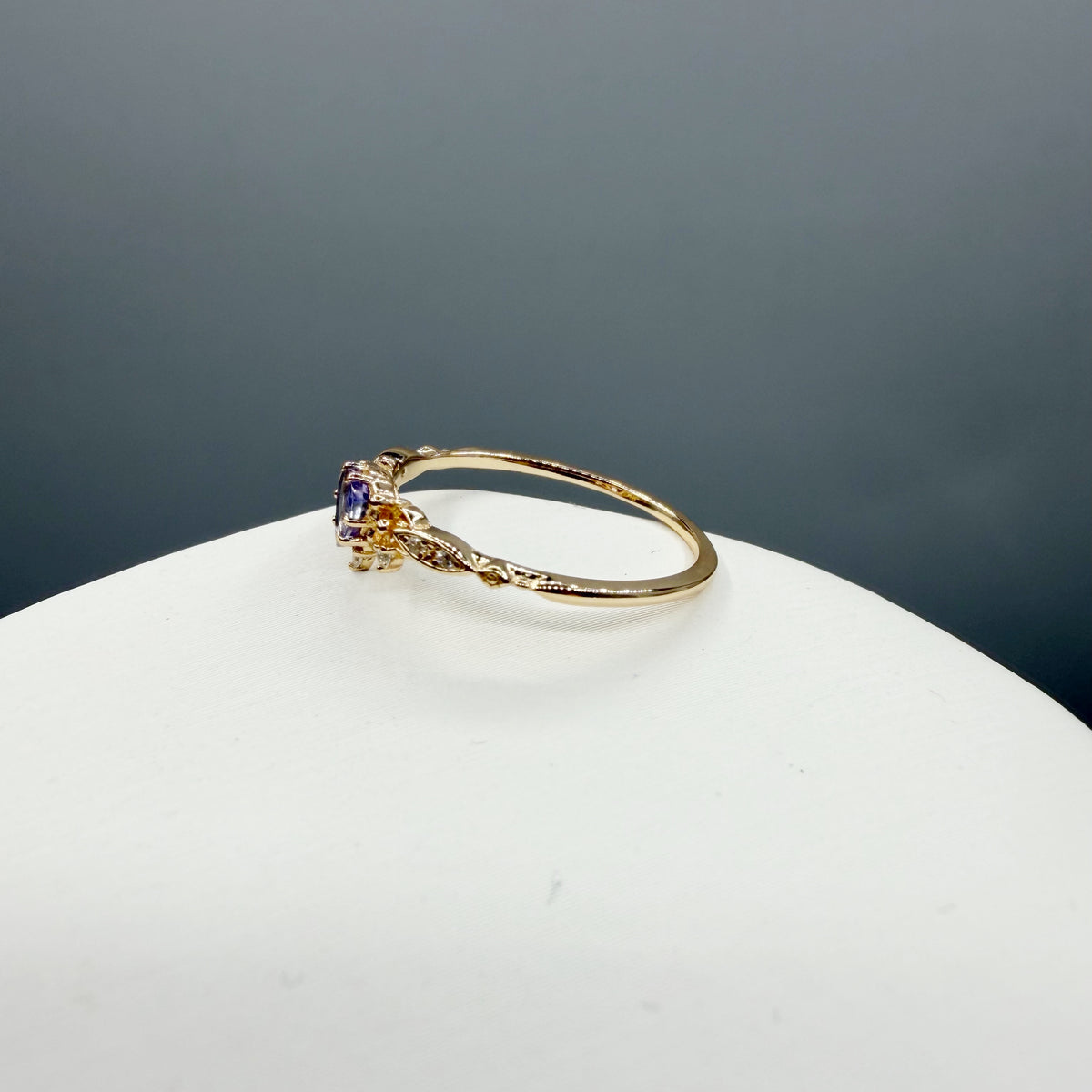 Anello Tanzanite GOLD | Argento 925 placcato oro 14k - NON REGOLABILE