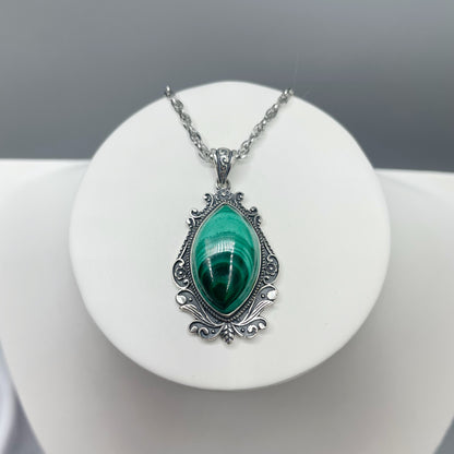 Ciondolo Malachite Vintage - Argento 925