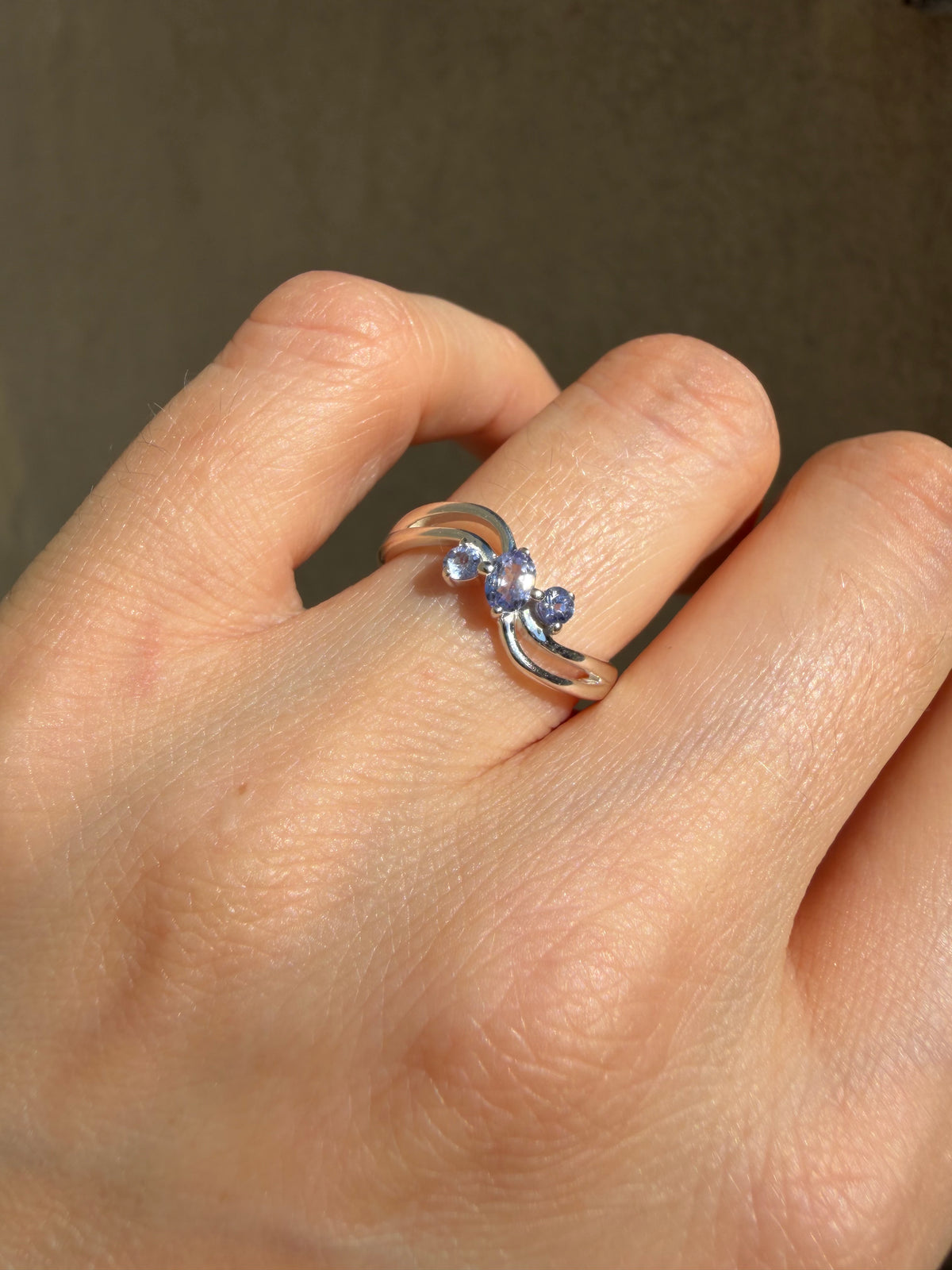 Anello Tanzanite Trilogy | Argento 925 - NON REGOLABILE