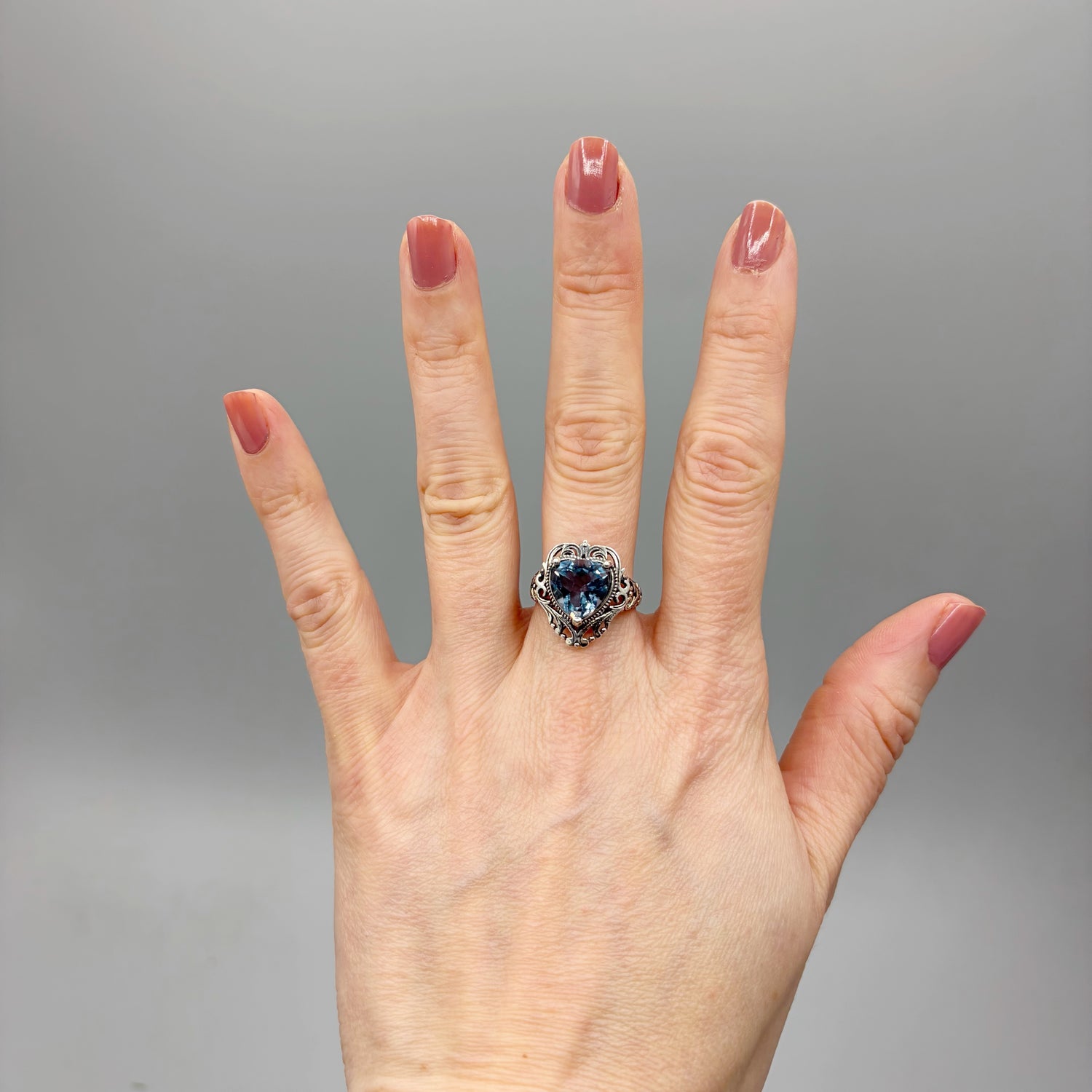 Anello Fluorite Cuore Regale - Argento 925