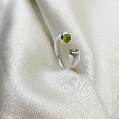 Anello Double Peridoto e Argento 925