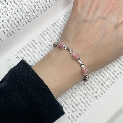 Bracciale Rodocrosite e Argento 925