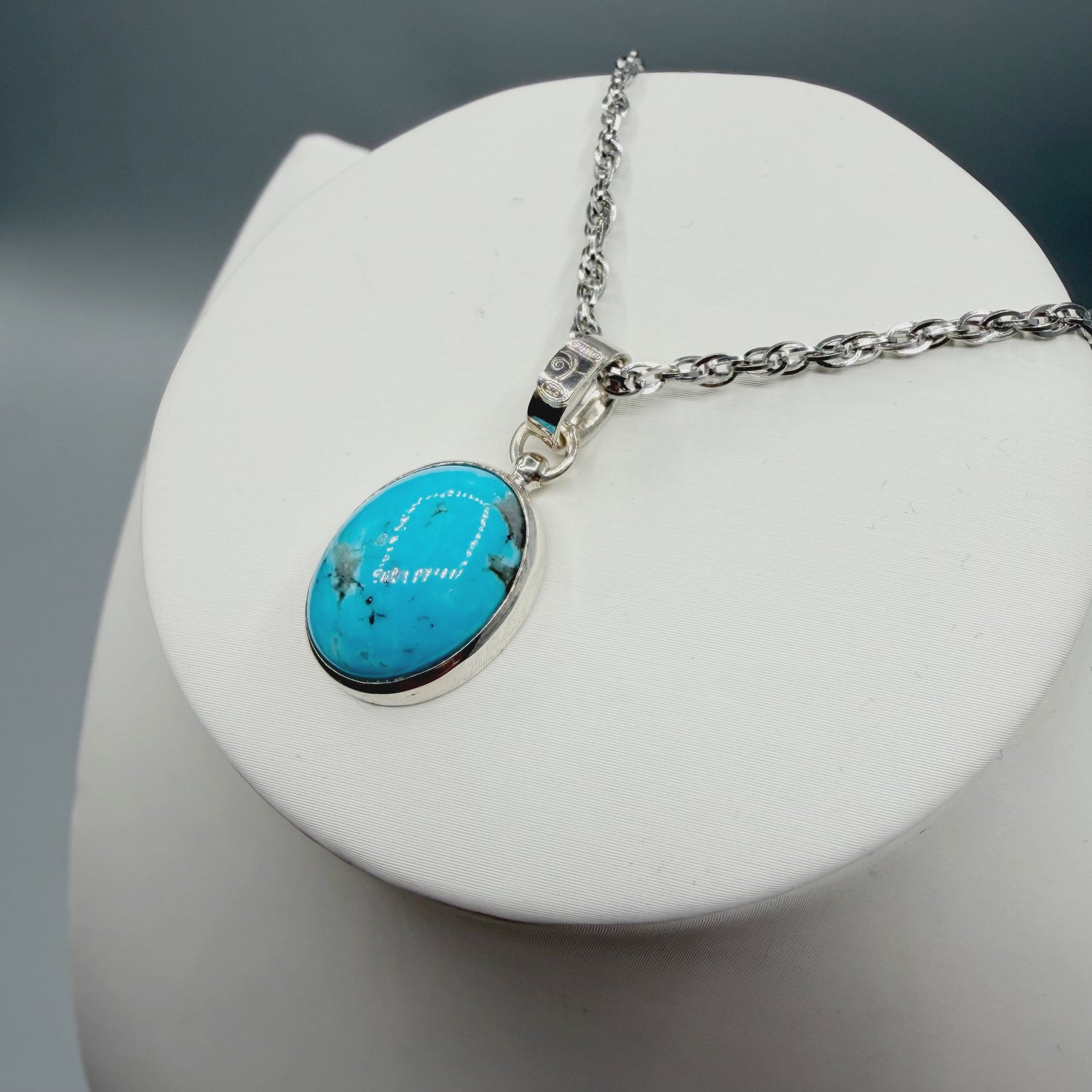 Ciondolo Turchese Naturale - Argento 925